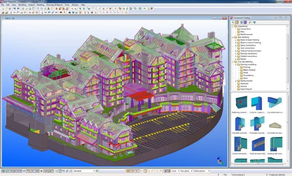 Rakennustietomallit BIM - Building Information Modeling Parametrinen 3D-CAD Helposti mukautuvat, ehjät rakenteet Oliokeskeisyys Osa-kokonaisuusrakenteet ja liitynnät Materiaalit, kustannukset,