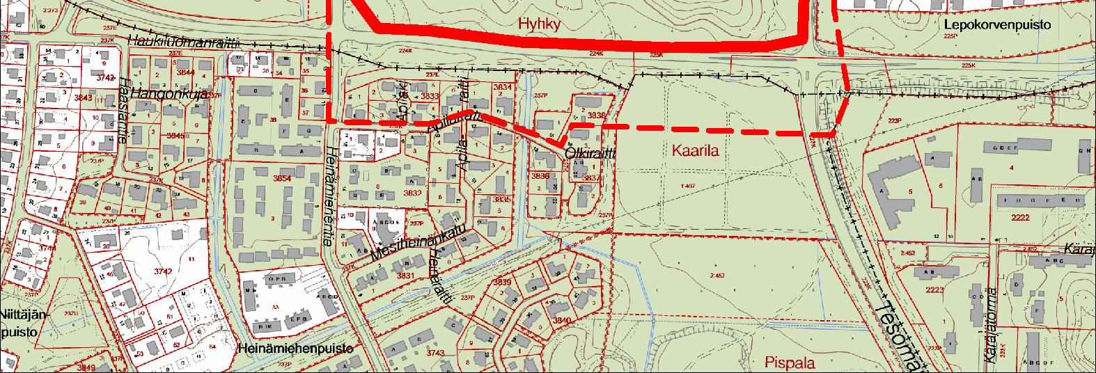 Suunnittelualueen ominaispiirteet Haukiluoma sijaitsee n. 10 kilometriä luoteeseen Tampereen keskustasta.