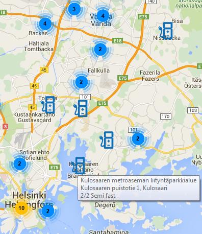 Kuva: Sito Oy 2014, Hollanti 18 Miten käyttäjä löytää latauspisteen?