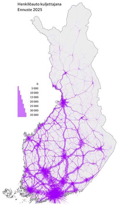 Liikenteen kysyntää ja liikkumistarpeita kuvaavat mallit Näiden liikennejärjestelmän ja aluerakenteen kuvausten pohjalle on laadittu valtakunnalliset paikkatietopohjaiset liikkumistunnuslukumallit,