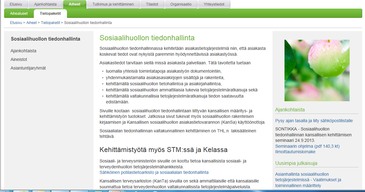 www.thl.fi/sostiedonhallinta 15.