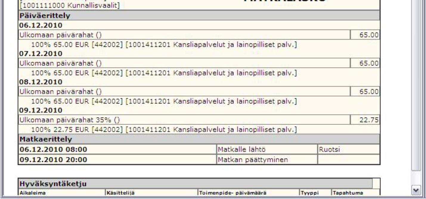 TULOSTAMINEN Lasku tulostetaan painamalla Tulosta painiketta ja valitsemalla