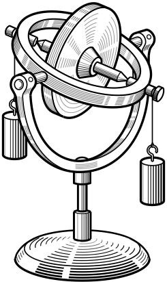 Gyroskooppi Kappale pyörii pääakselinsa ympäri eikä siihen vaikuta ulkoisia vääntömomentteja!