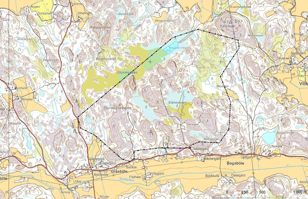 1. SIJAINTI JA NYKYTILANNE Kaavoitettava alue sijaitsee Degerdalin, Gräsbölen, Villkärrin välisellä metsäalueella noin 5 km päässä Kemiön keskustasta luoteeseen.