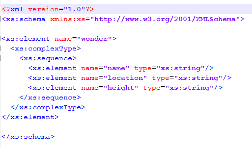 1. Esimerkki Miltä yksinkertainen XML Schema dokumentti näyttää? XML dokumentti 09-08.