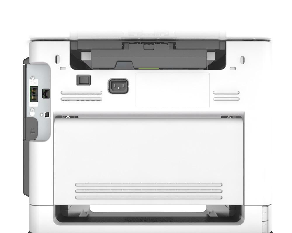Tulostimen lisäasennus 33 Liitä tulostin tietokoneeseen USB-kaapelilla tai verkkoon Ethernet-kaapelilla.