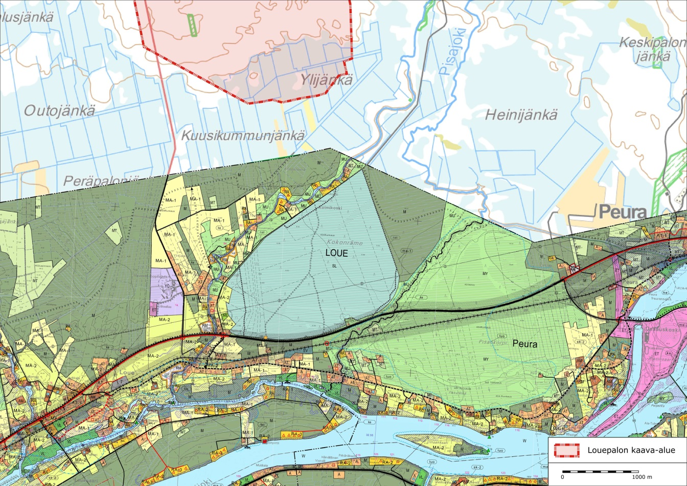 10.11.2015 TERVOLAN KUNTA Lähimmät asemakaava-alueet sijaitsevat Tervolan keskustaajamassa noin 12 km kaava-alueesta lounaaseen. Kuva 3.
