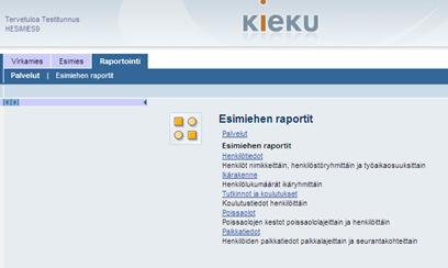 Esimiehen raportit 14 Samassa näkymässä kuin talouden raportit Esimiehen raportit