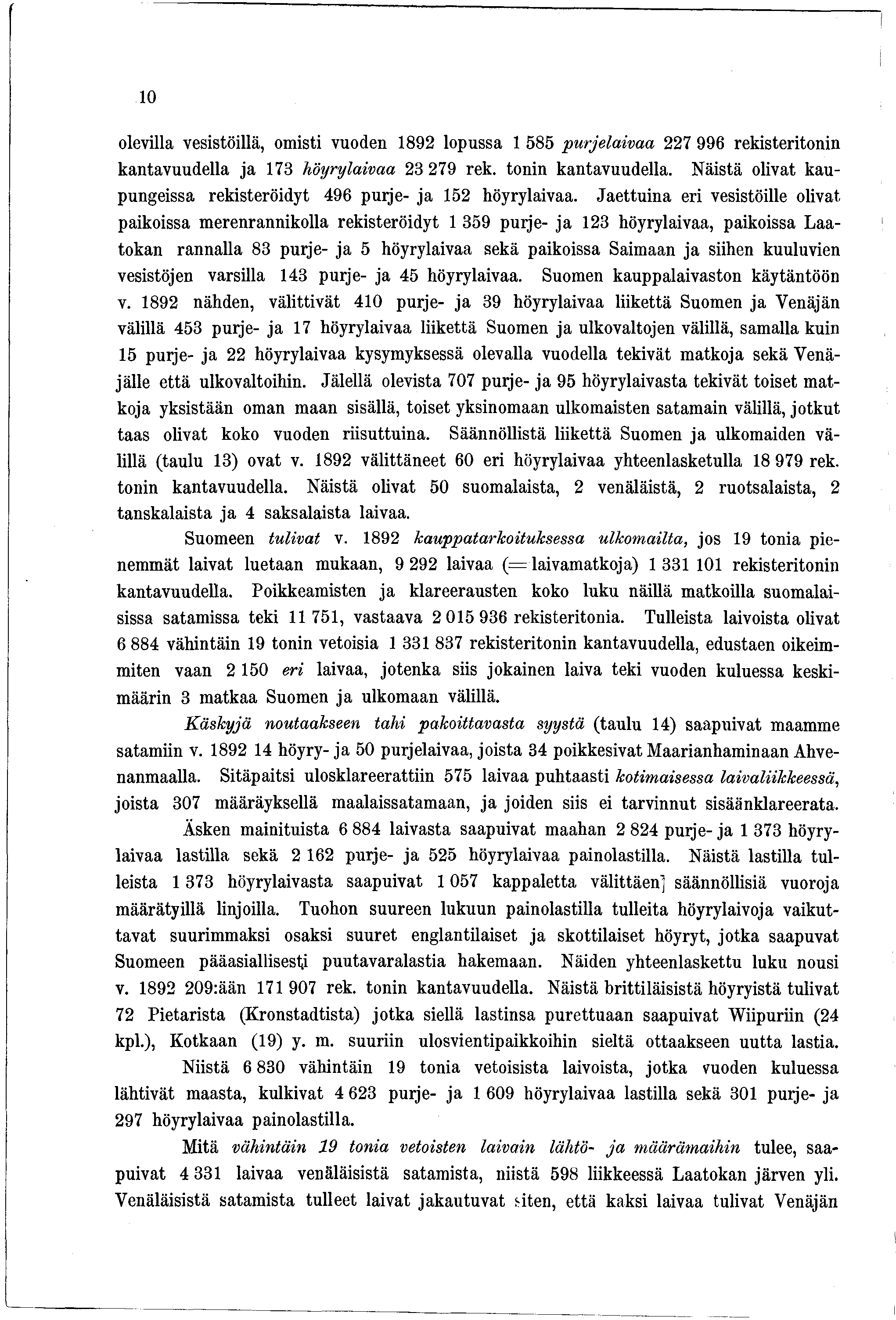 0 olevilla vesistöillä, omisti vuoden 892 lopussa 585 purjelaivaa 227 996 rekisteritonin kantavuudella ja 73 hörlaivaa 23 279 rek. tönin kantavuudella.