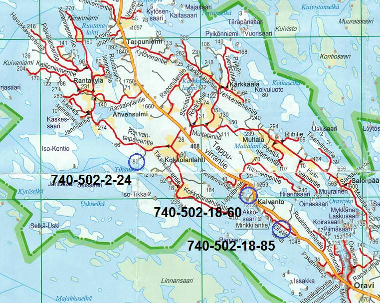 2 Sijainti Lähtökohdat Suunnittelualueet sijaitsevat Savonlinnan kaupungin Ahvensalmen kylässä.