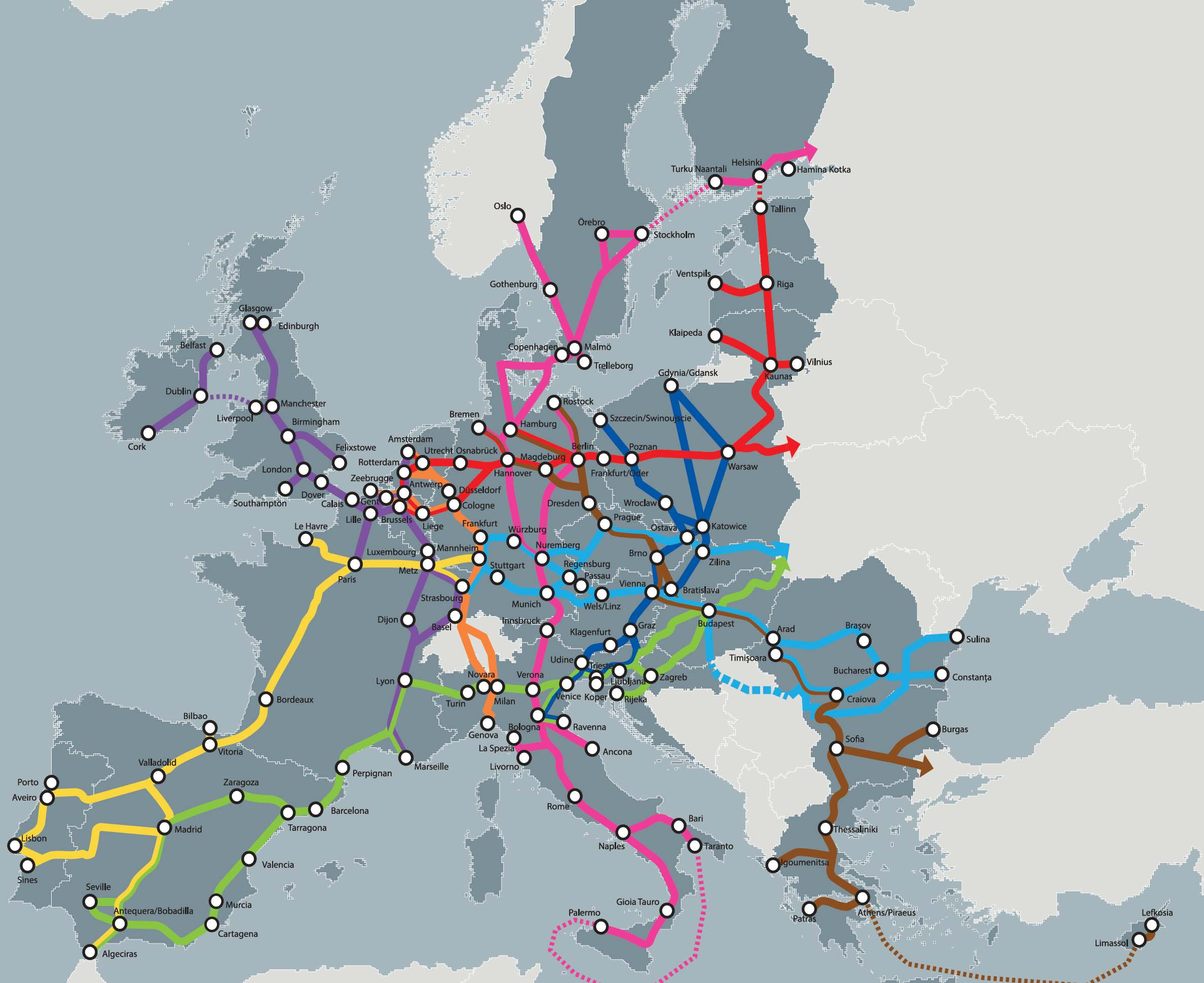 stakeholders, public and private, along the most important transport routes in order to plan and develop the infrastructure in function of the needs and the available resources. 2.1.
