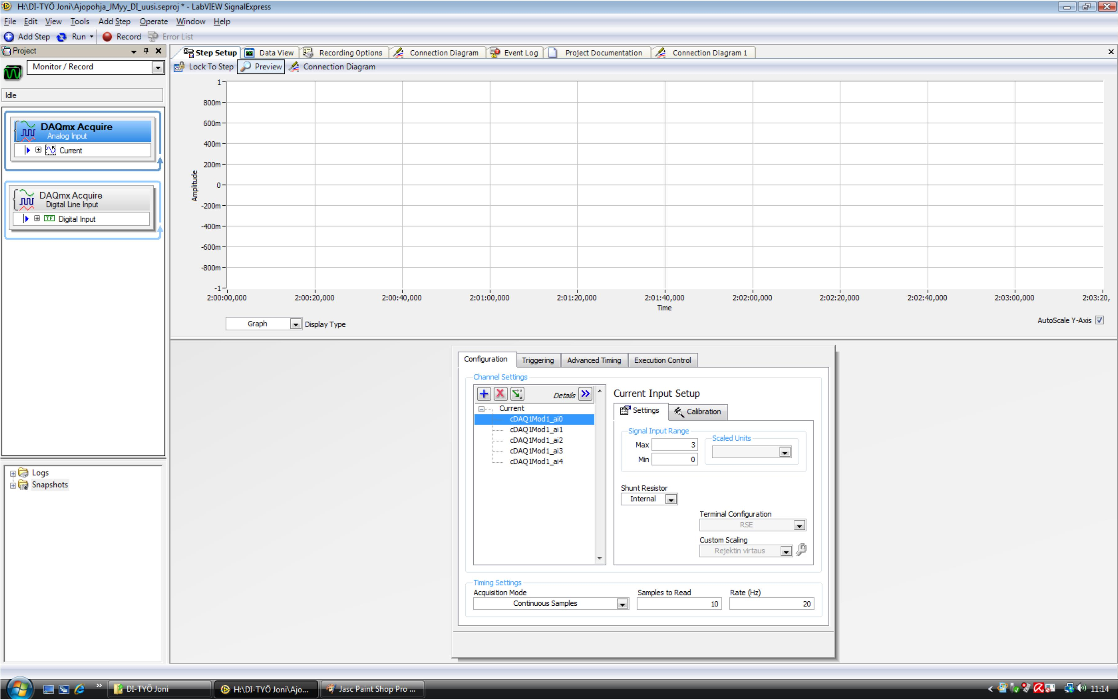 Liite 8, 1(2) LabView