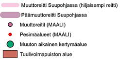 12.2.2015 63 (103) Tuulivoiman linnustovaikutuksia on alustavasti selvitetty maakunnallisella tasolla Vaihekaava I:a varten (Etelä-Pohjanmaan liitto 2013a).