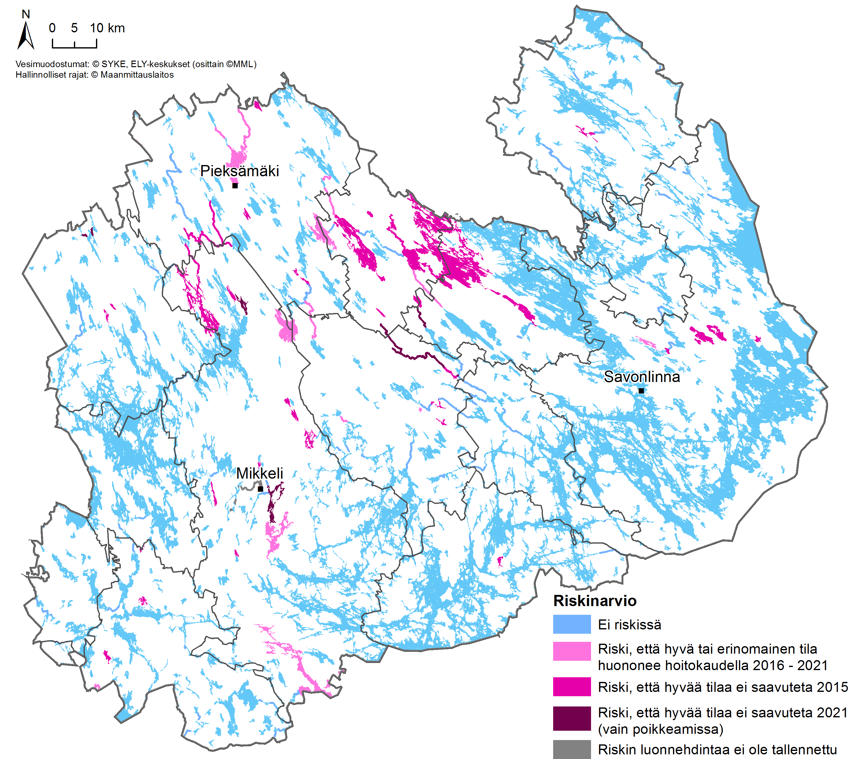 Riskinalaisiksi arvioidut