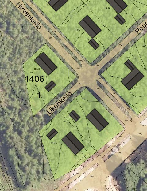 Kortteli 406 Kerrosluku: I - Talotyyppi: tasamaa tai porrastettu Kattomuoto: harjakatto Kattokaltevuus: :3 - :,5 Vesikaton väri: tumman harmaa tai musta Julkisivumateriaali ja väri: puu, tiili tai