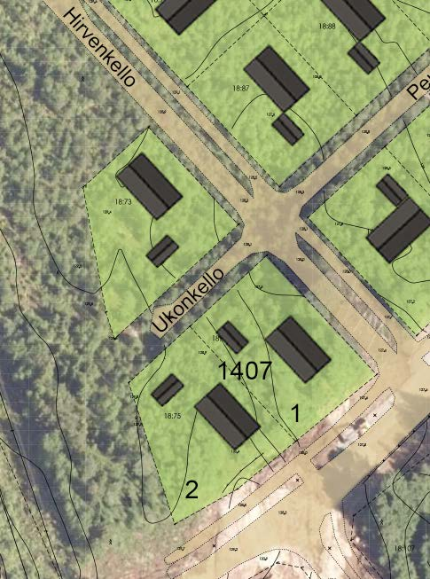 Kortteli 407 Kerrosluku: Talotyyppi: tontti : tasamaa tontti : tasamaa tai porrastettu Kattomuoto: harjakatto Kattokaltevuus: :3 - :,5 Vesikaton väri: tumman harmaa tai musta Julkisivumateriaali ja