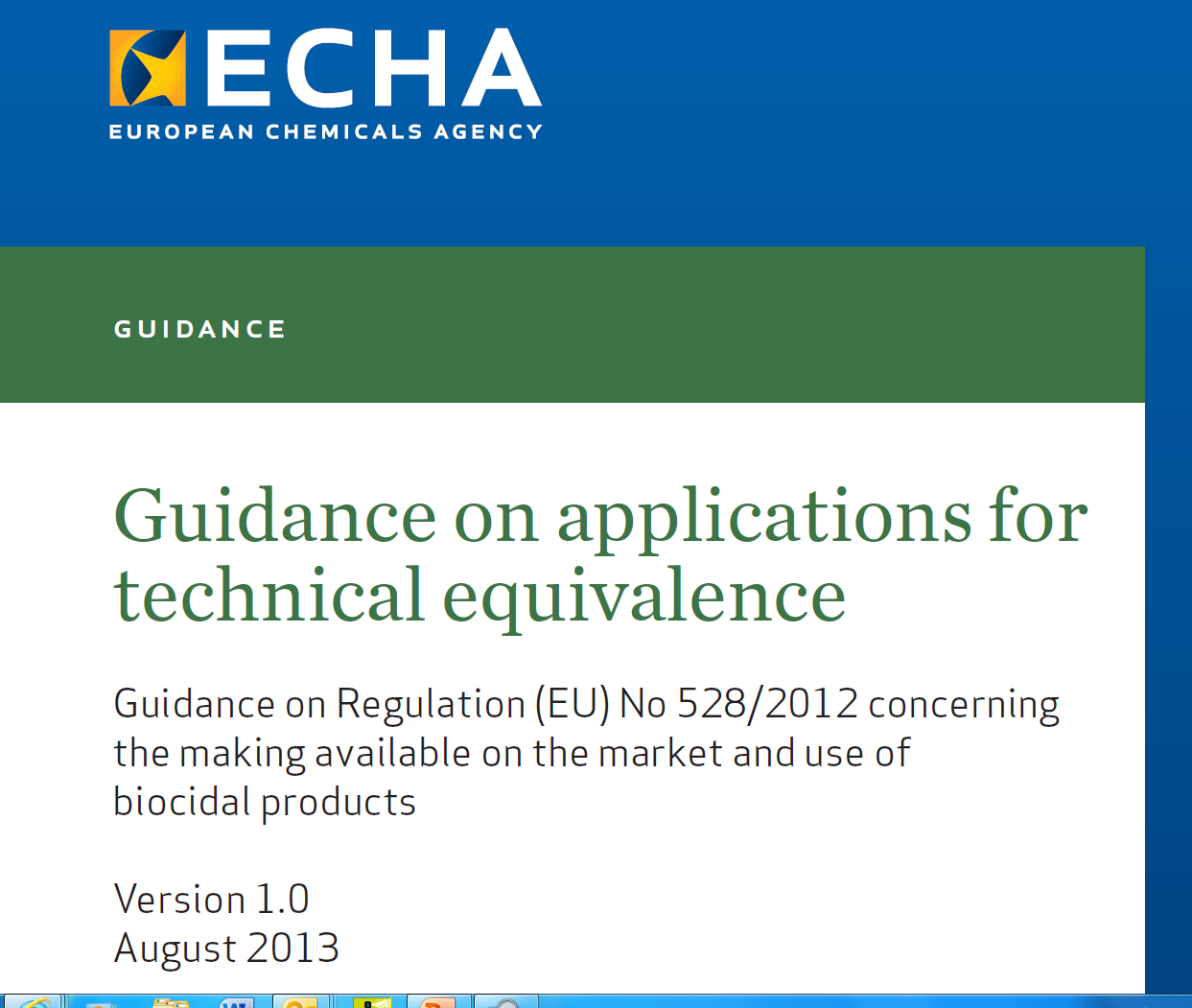 ECHAn ohje teknisestä ekvivalenssista http://echa.europa.