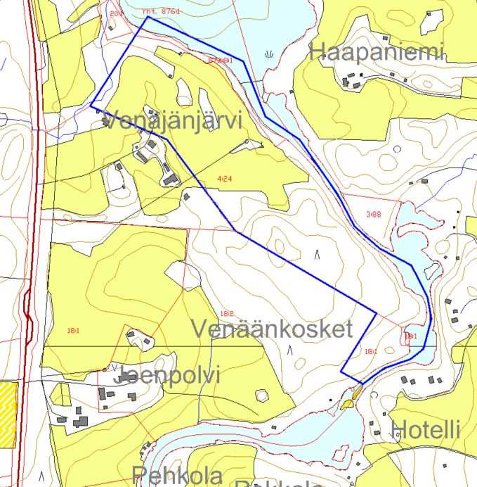 Maankäytönsuunnittelu SONKAJÄRVI Venäkin ja Kankareen ranta-asemakaava 2 Suunnittelualue ja maanomistus Suunnittelualue (tilat Venäkki 4:24 ja Kankare 18:1) on yksityisten maanomistajien omistuksessa.