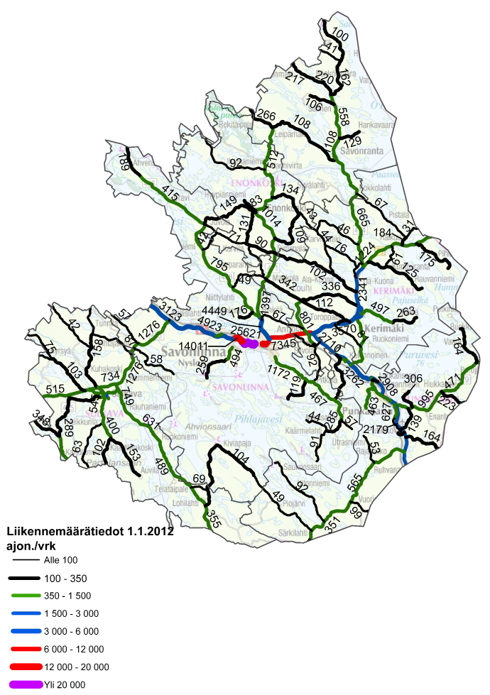 2.2 Tie- ja katuverkko ja liikenne Suunnittelualueen tärkeimmät valtakunnalliset väylät ovat valtatie 14 ja kantatie 71.