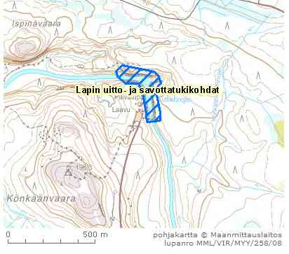 Valtakunnallisesti merkittävä rakennettu kulttuuriympäristö (nk. RKY 2009): Lapin uitto- ja savottatukikohdat : Auttiköngäs (Lähde: Museovirasto, www.rky.