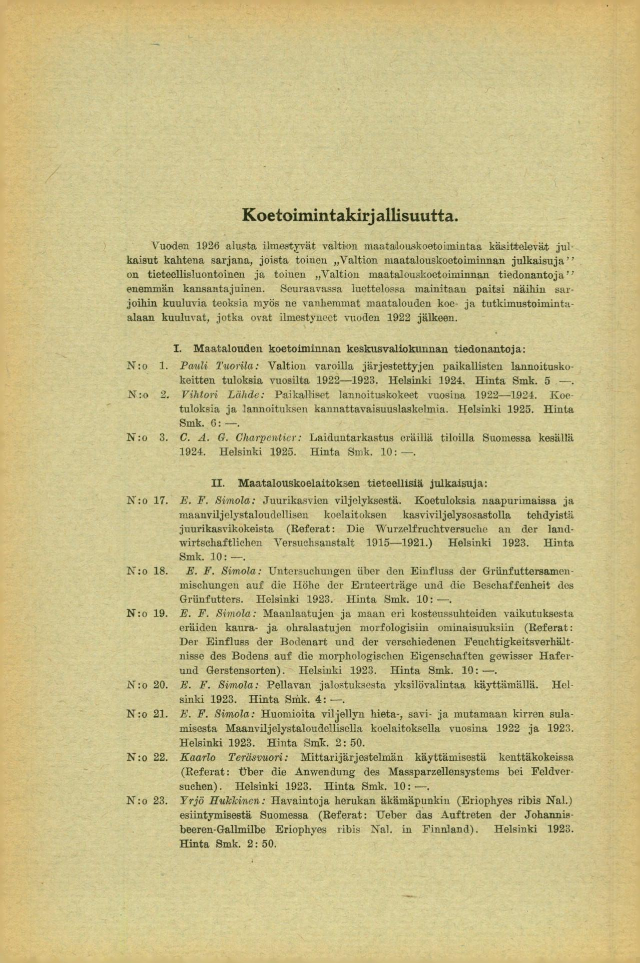 Koetoimintakirjallisuutta.