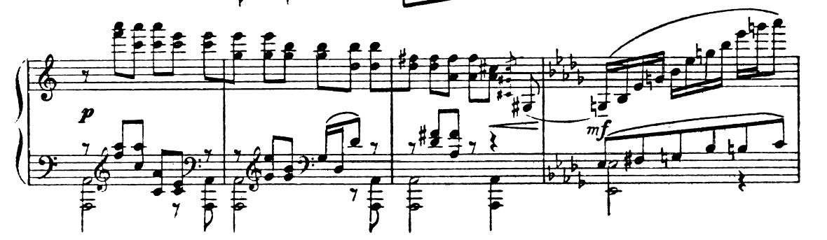 15 Kuvio 7. Tahtien 27 30 sointukulku (S. Prokofjev: Pianosonaatti nro 8 op. 84).