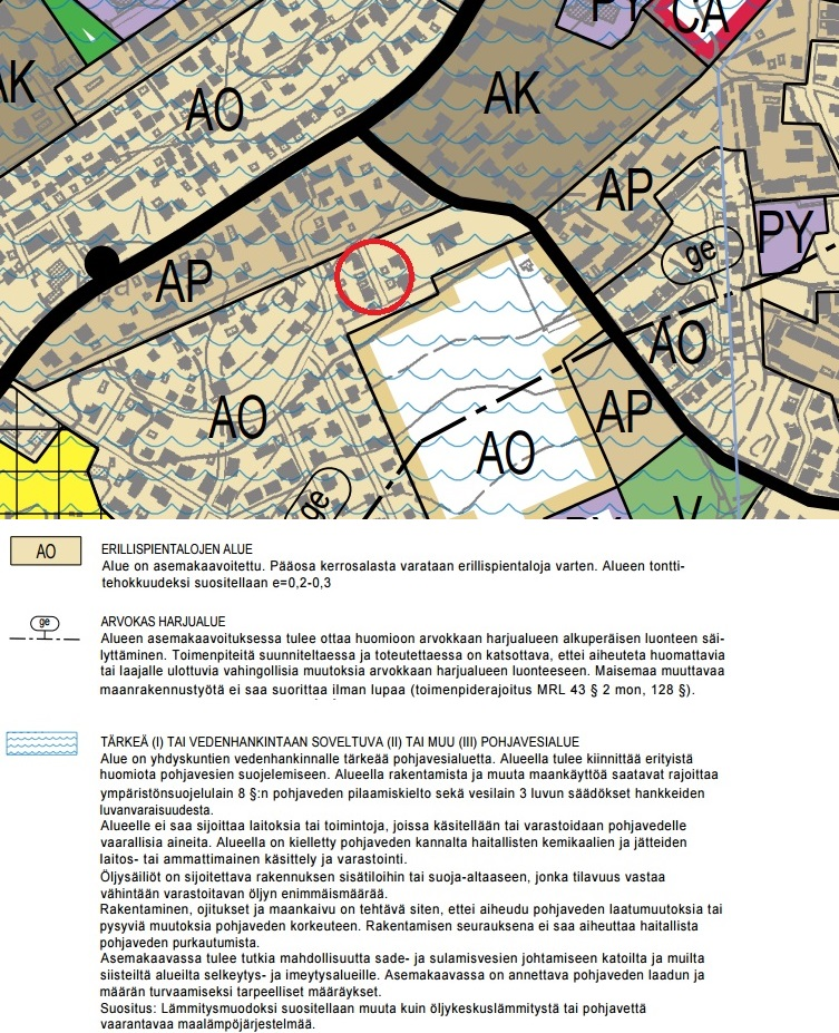 7.0.06 Asemakaavan selostus 7:036 Kuva 5. Ote Keskustaajaman osayleiskaavasta Asemakaava Suunnittelualueella on lainvoimainen asemakaava (7:04), joka on tullut voimaan.6.983.