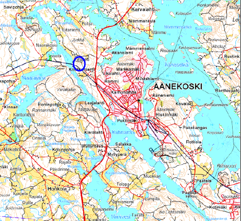 FCG Finnish Consulting Group Oy Kaavaselostus 2 ( ) 1.2 Kaava-alueen sijainti Suunnittelualue sijaitsee Äänekosken taajaman lounaispuolella.