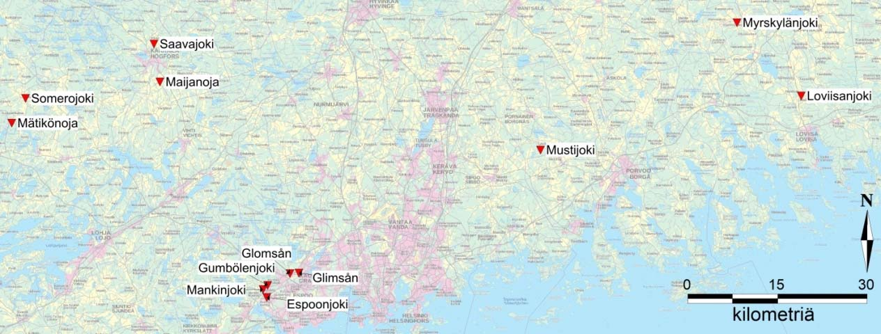 3. Koskipaikkojen pohjaeläinseuranta Koskialueet eivät ole elinympäristöinä yhtä vakaita kuin järven syvännealueet.