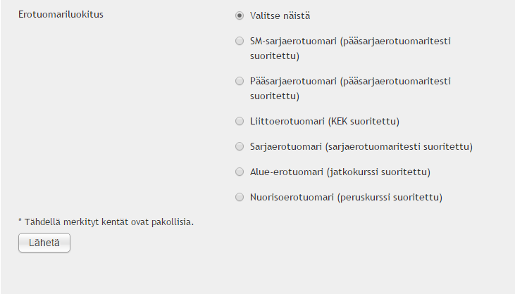 - Jos olet ostanut erotuomarin lisenssin ennen kuin käyt aktivoitumassa, tulee maksuohjelmassa sportti-id. Tämä on sama asia kuin lisenssinumero.