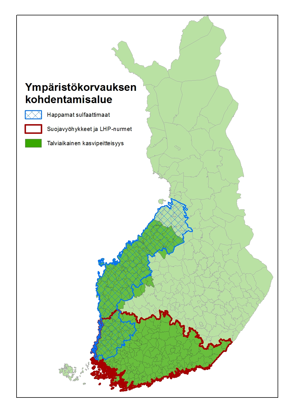 Kohdentamisalueella tietyille toimenpiteille korkeampi korvaus ja/tai voi valita enemmän alaa