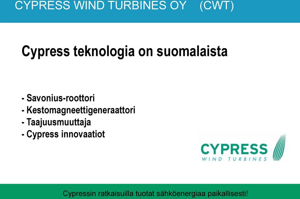 Kestomagneettigeneraattori - Taajuusmuuttaja -