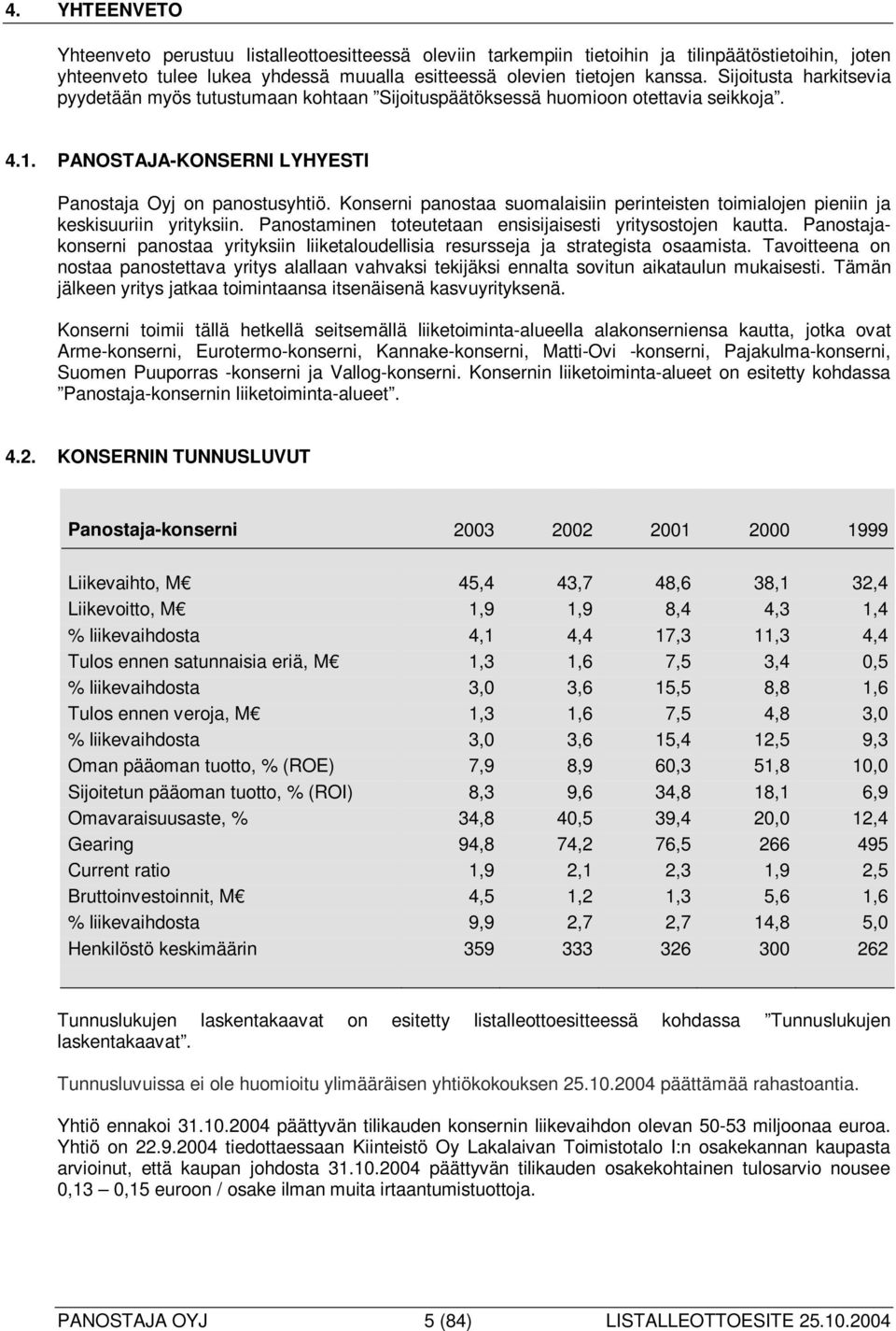 Konserni panostaa suomalaisiin perinteisten toimialojen pieniin ja keskisuuriin yrityksiin. Panostaminen toteutetaan ensisijaisesti yritysostojen kautta.