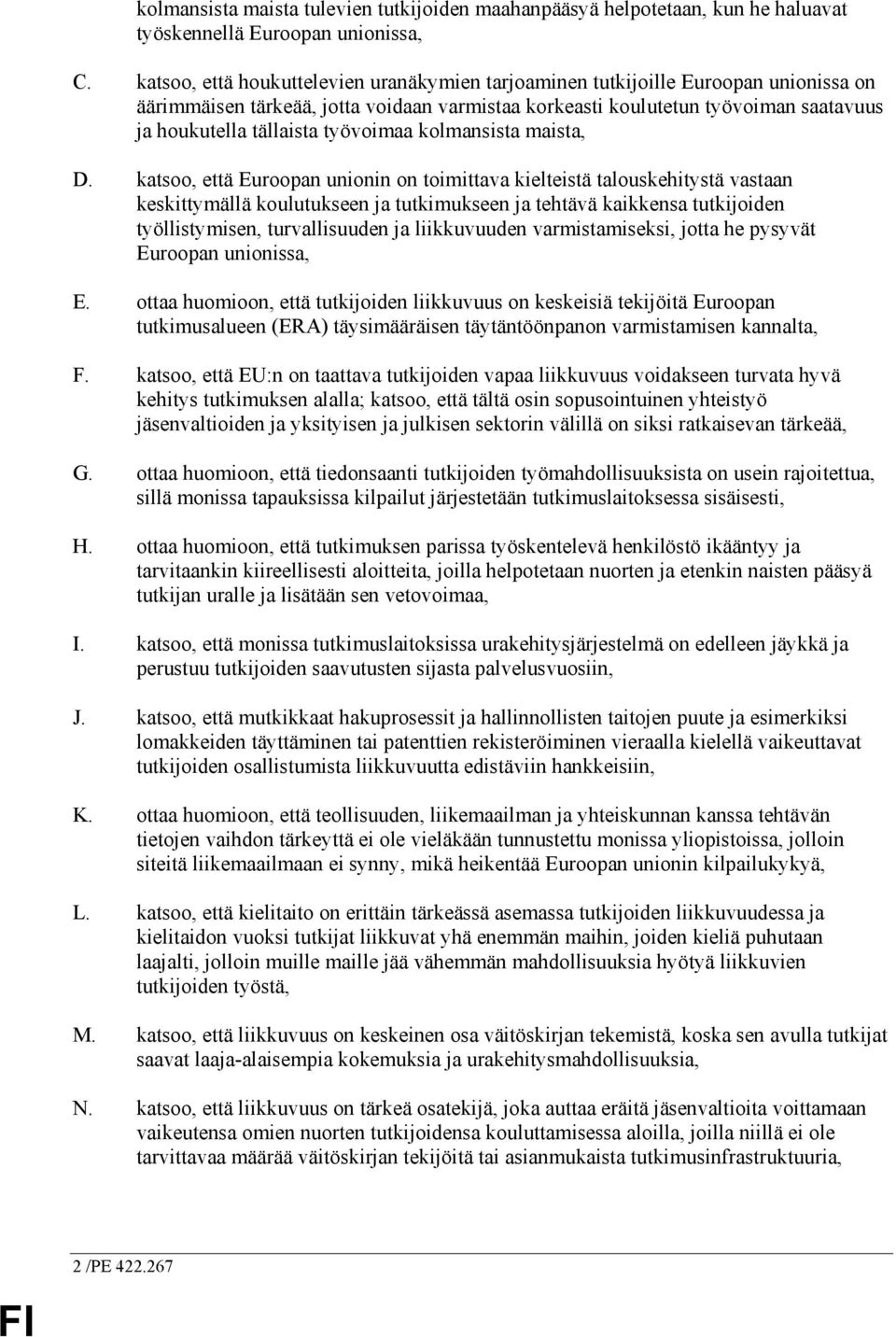 työvoimaa kolmansista maista, D.