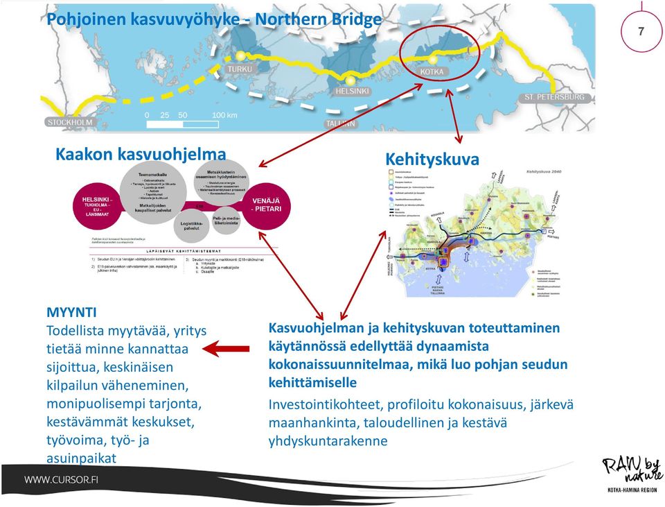 Kehityskuva Kasvuohjelman ja kehityskuvan toteuttaminen käytännössä edellyttää dynaamista kokonaissuunnitelmaa, mikä luo