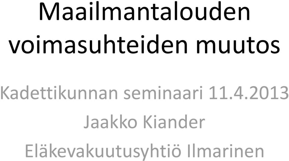 Kadettikunnan seminaari 11.4.