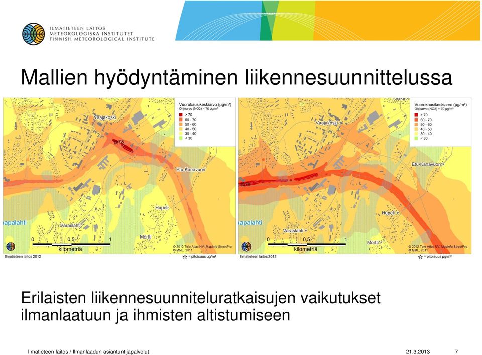 vaikutukset ilmanlaatuun ja ihmisten altistumiseen