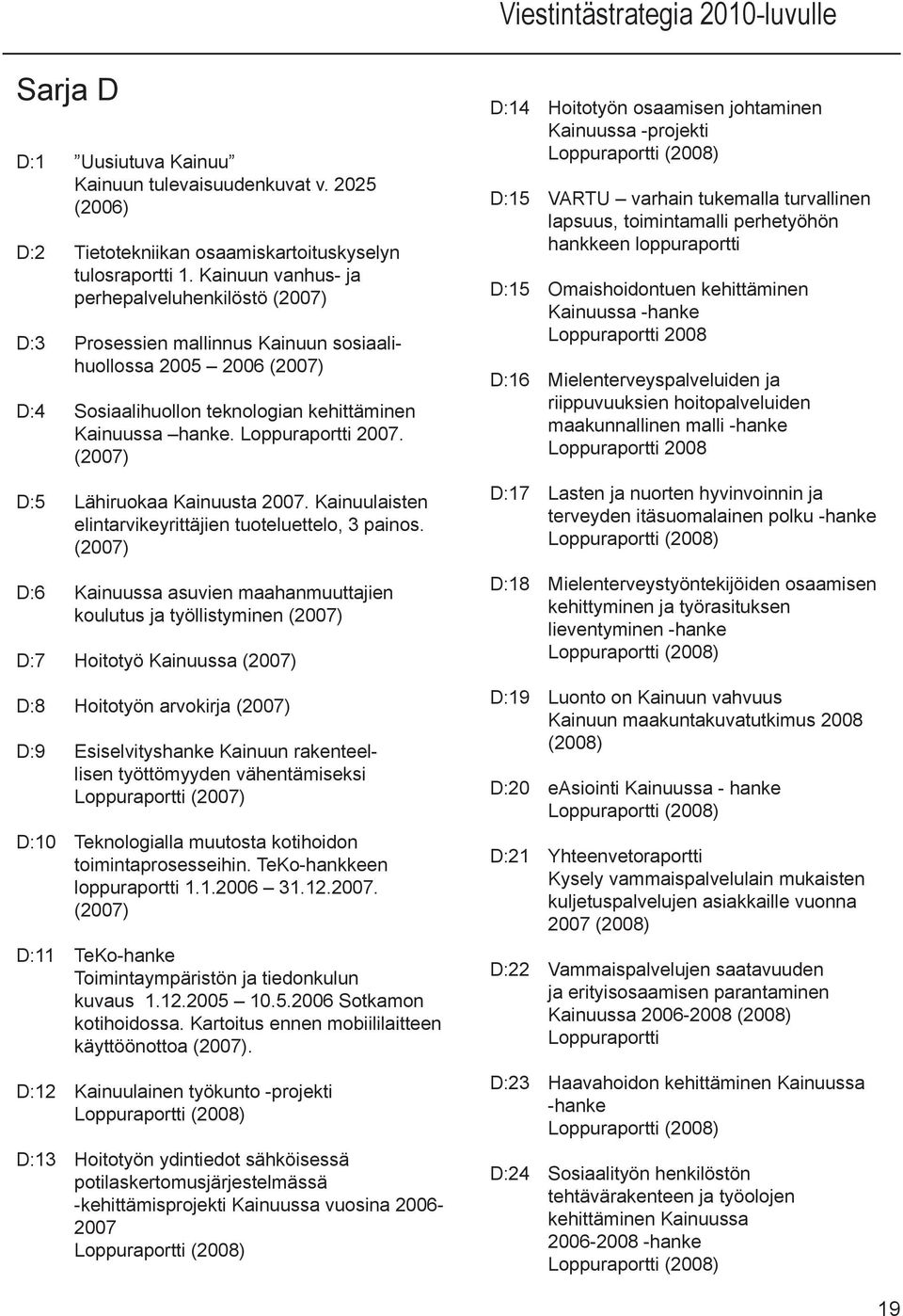(2007) D:5 Lähiruokaa Kainuusta 2007. Kainuulaisten elintarvikeyrittäjien tuoteluettelo, 3 painos.