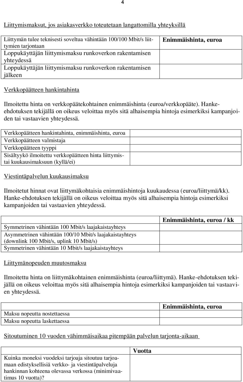 Hankeehdotuksen tekijällä on oikeus veloittaa myös sitä alhaisempia hintoja esimerkiksi kampanjoiden tai vastaavien yhteydessä.