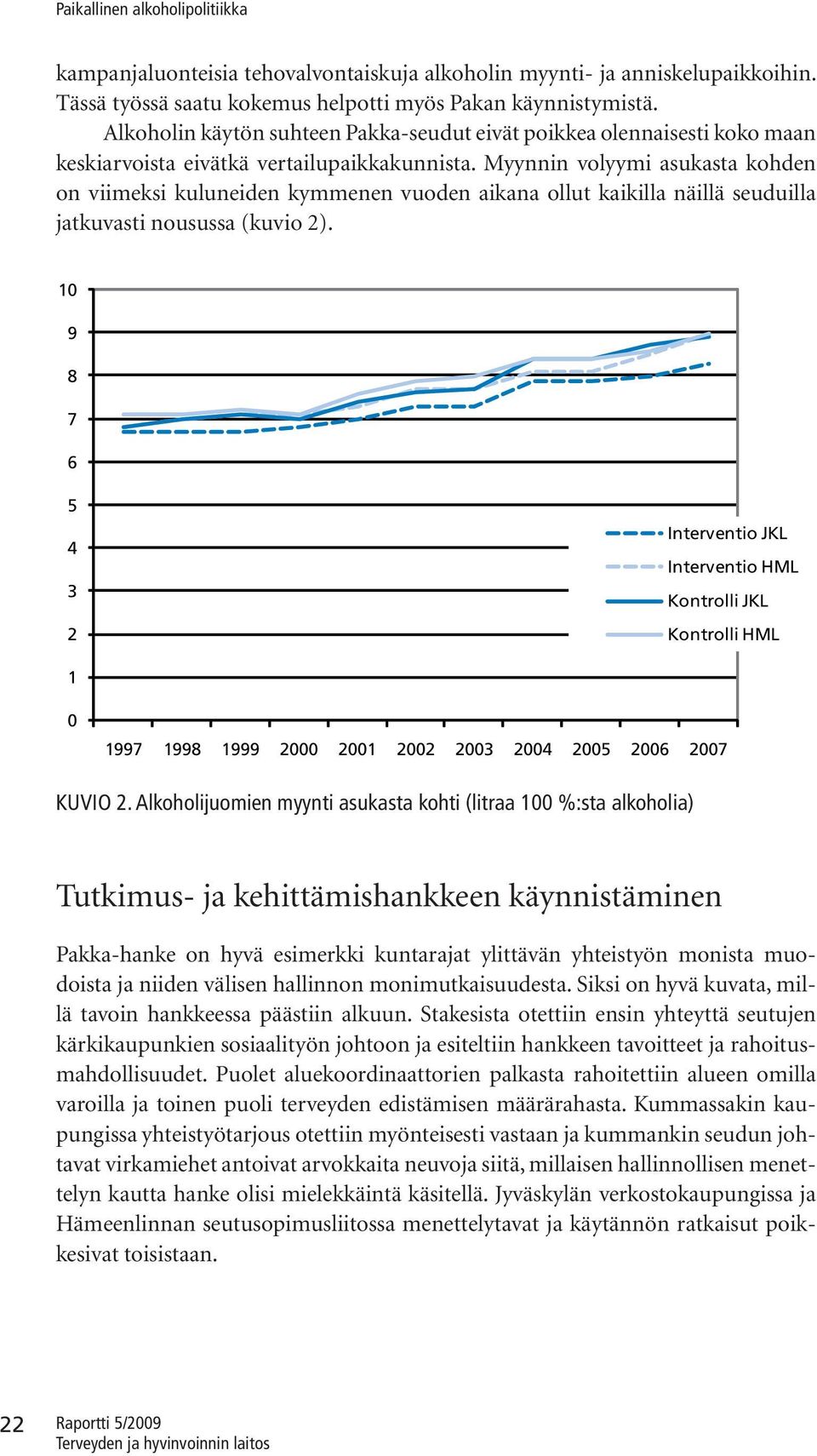 Myynnin volyymi asukasta kohden on viimeksi kuluneiden kymmenen vuoden aikana ollut kaikilla näillä seuduilla jatkuvasti nousussa (kuvio 2).