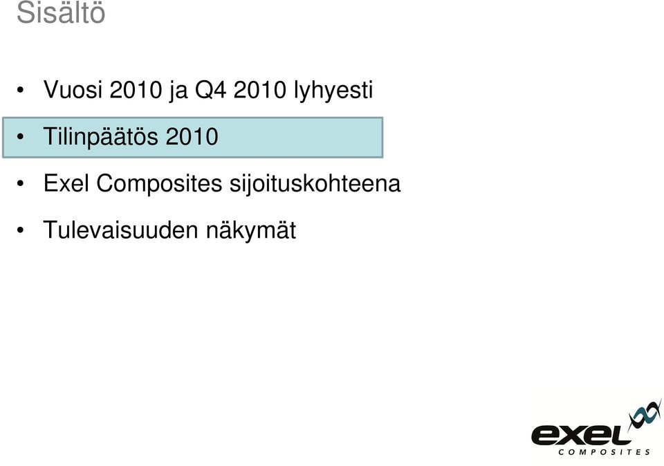 2010 Exel Composites