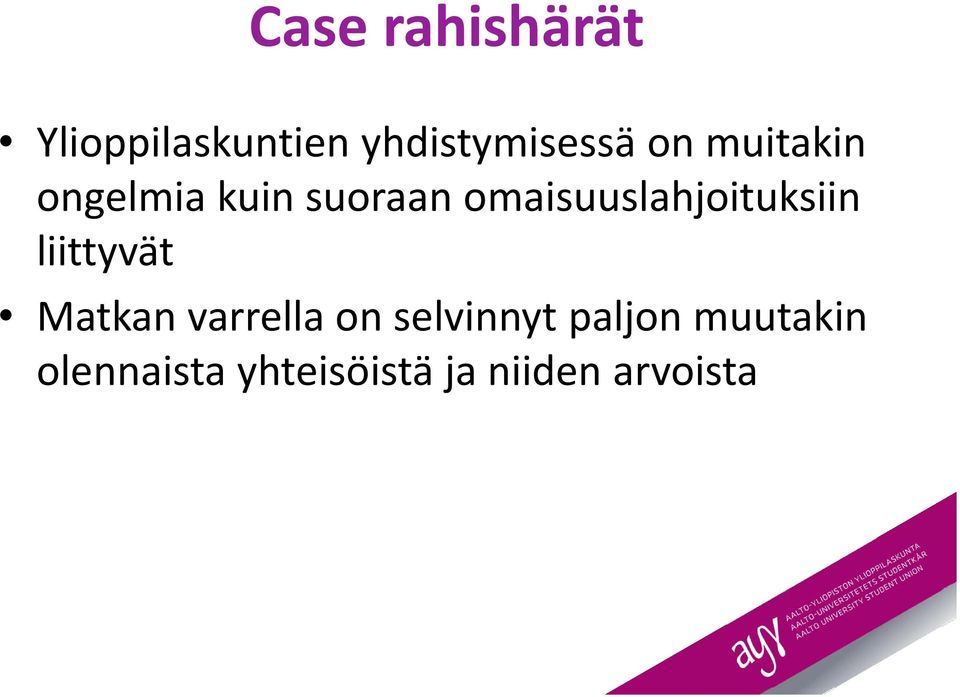 omaisuuslahjoituksiin liittyvät Matkan varrella on