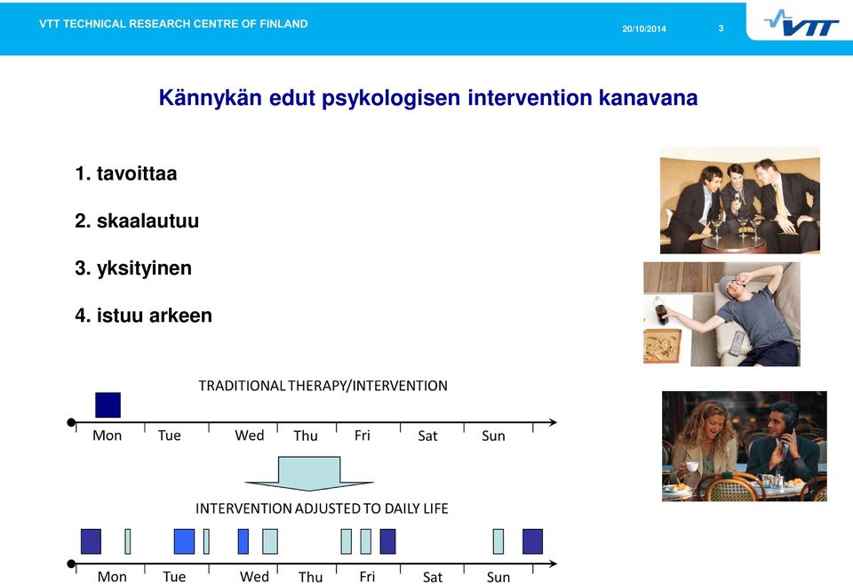 kanavana 1. tavoittaa 2.