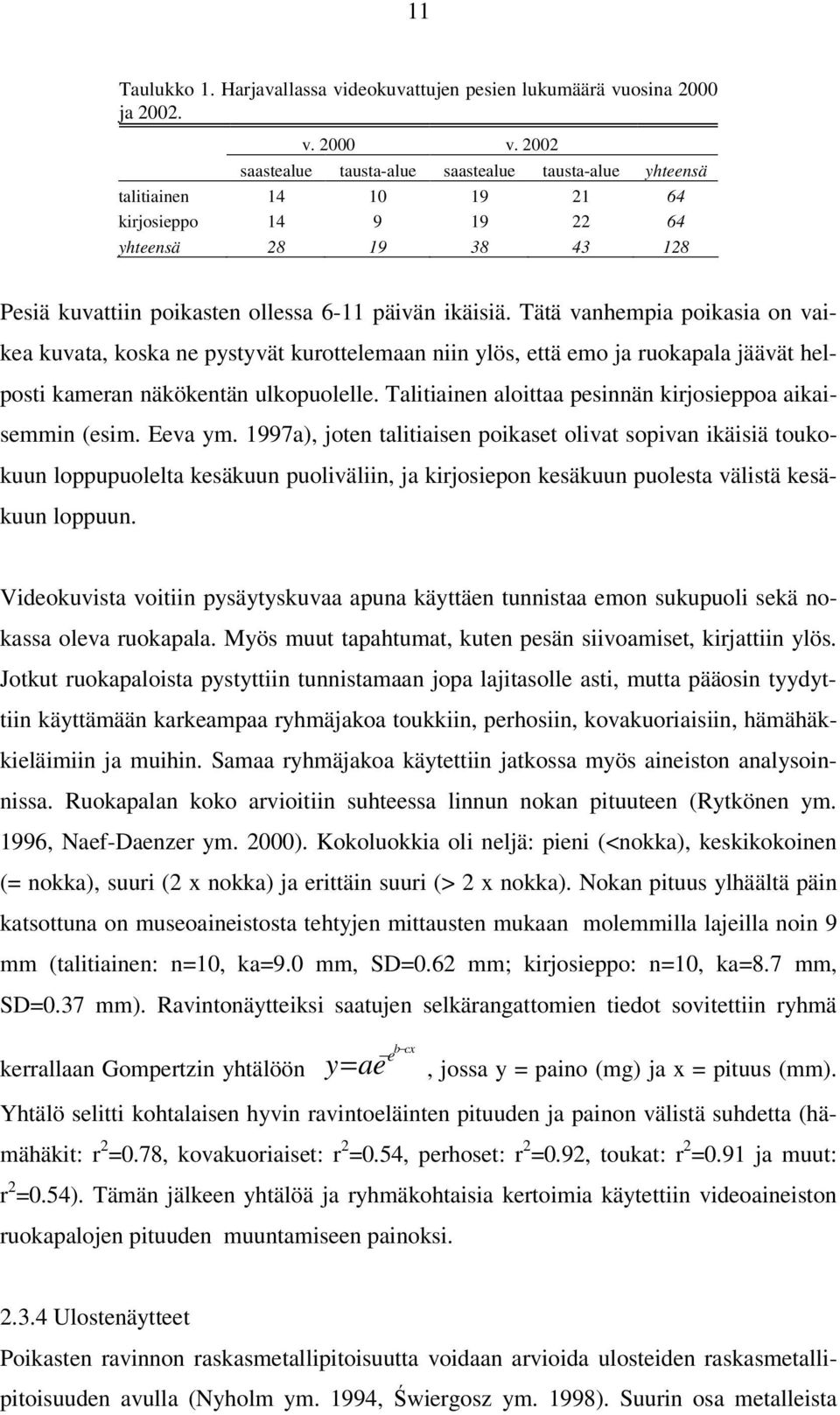 Tätä vanhempia poikasia on vaikea kuvata, koska ne pystyvät kurottelemaan niin ylös, että emo ja ruokapala jäävät helposti kameran näkökentän ulkopuolelle.