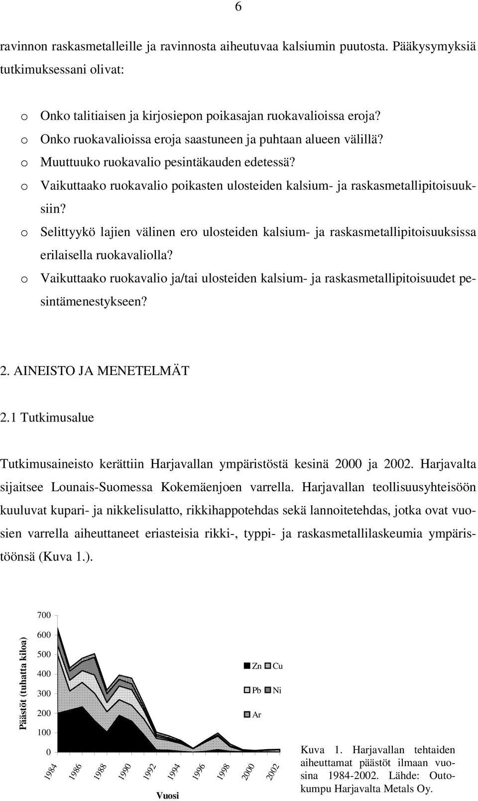 o Selittyykö lajien välinen ero ulosteiden kalsium- ja raskasmetallipitoisuuksissa erilaisella ruokavaliolla?