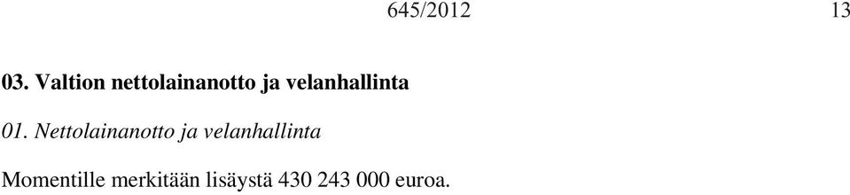 velanhallinta 01.