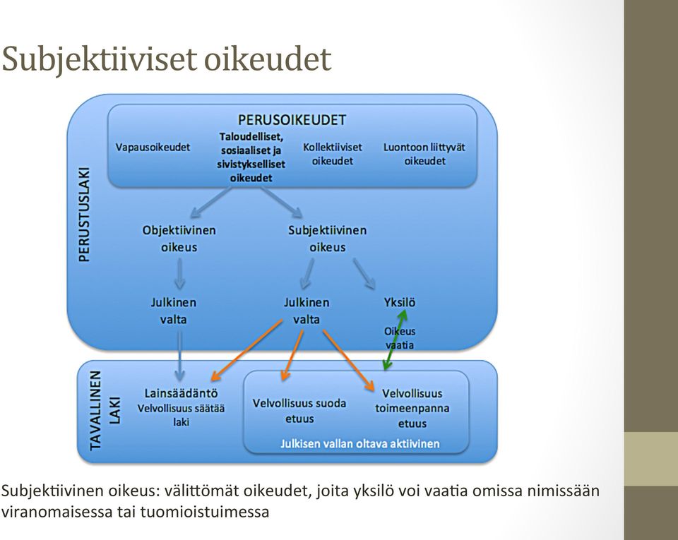 oikeudet, joita yksilö voi vaaaa