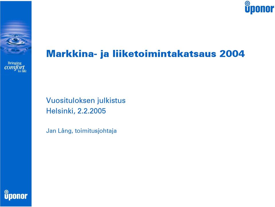 Vuosituloksen julkistus