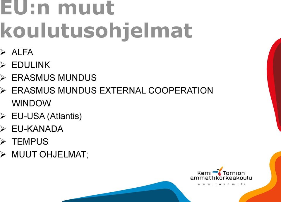 MUNDUS EXTERNAL COOPERATION WINDOW
