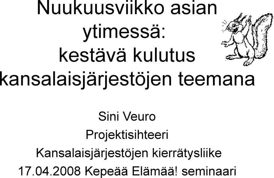 Veuro Projektisihteeri Kansalaisjärjestöjen